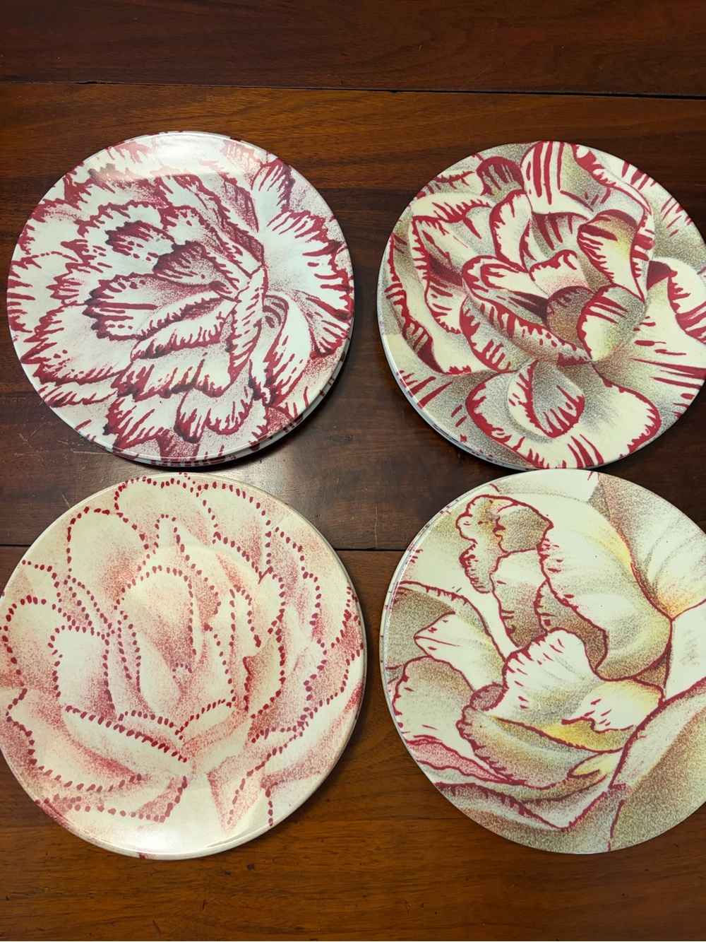 John Derian x Target - Set of 4 Melamine Floral Lunch Plates